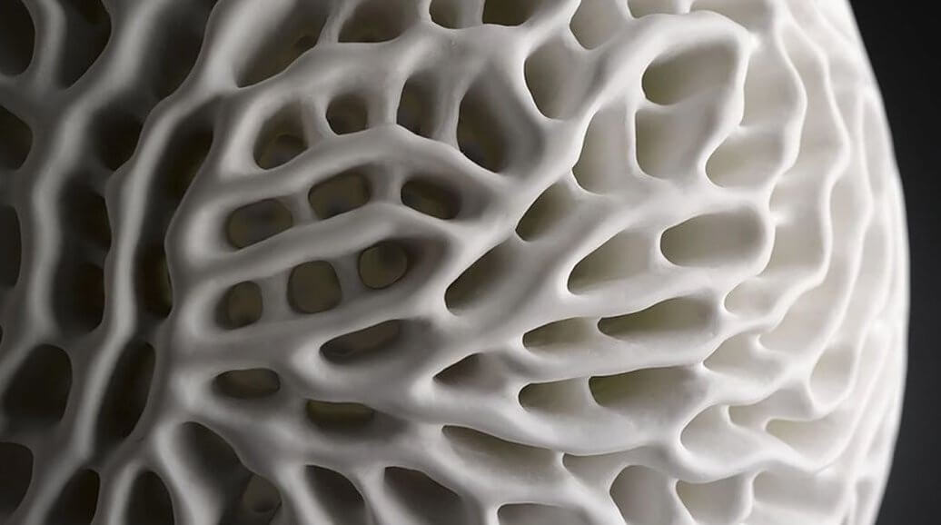 A complex part with internal channels